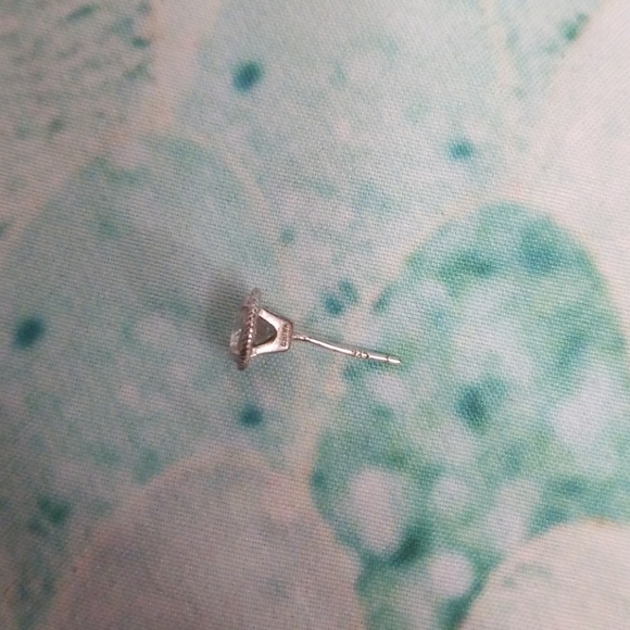 925 Silver Rope Stud Earrings - Picture 3 of 3